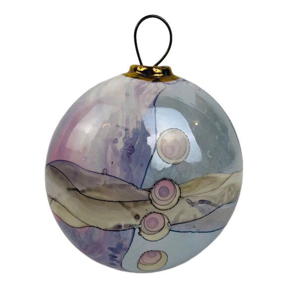 Frederick Frances Handpainted Abstract Porcelain Ornament Signed 1986 Retired - Picture 2 of 6